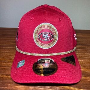 New Era San Francisco 49ers Snapback Hat Gold Rope NFL Red 9Seventy Stretch NEW